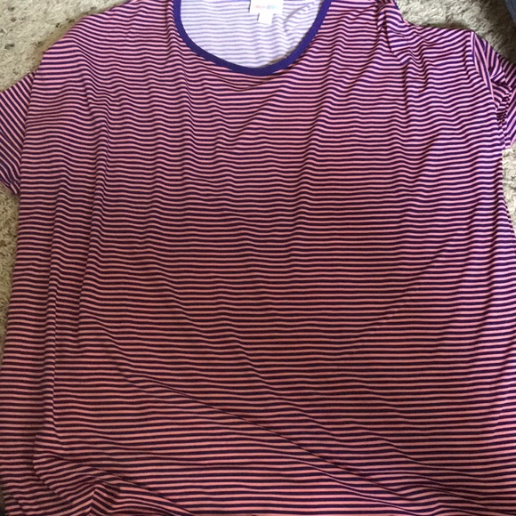 LuLaRoe Tops - Lularoe small nwot Irma.  pink and purple stripe